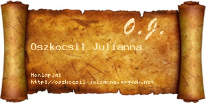 Oszkocsil Julianna névjegykártya