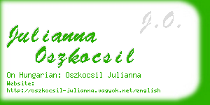 julianna oszkocsil business card